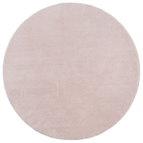 Tapis Moelleux Poils Courts, Antidérapant, Lavable, Soft, Blush, 120 X 120 Cm