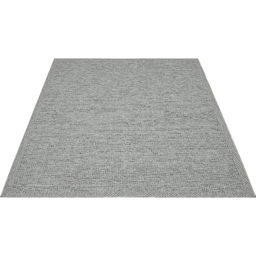 Tapis Calgary Tissé Plat Extérieur Design Uni, Gris, 160x220 Cm