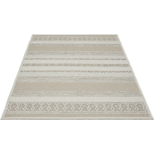Tapis Calgary Tissé Plat Extérieur Moderne, Beige, 240x340 Cm