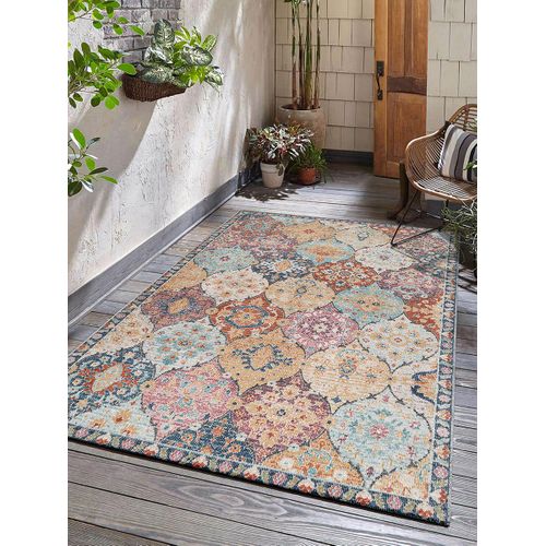Tapis Palma Extérieur Ornament, Multi, 120 Cm Ronde