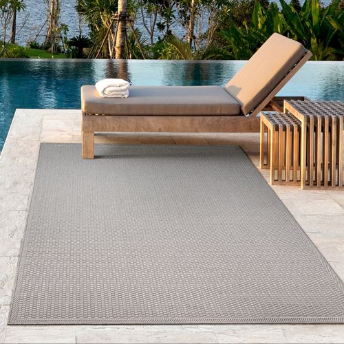 Tapis Toulouse Extérieur Uni, Gris, 160x220 Cm