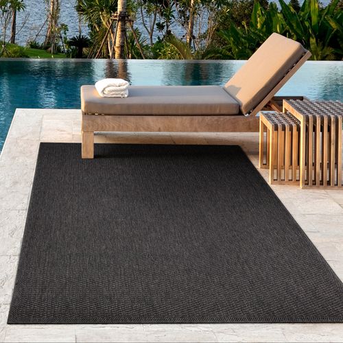 Tapis Toulouse Extérieur Uni, Anthracite, 160x220 Cm