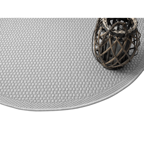 Tapis Toulouse Extérieur Uni, Gris, 120 Cm Ronde