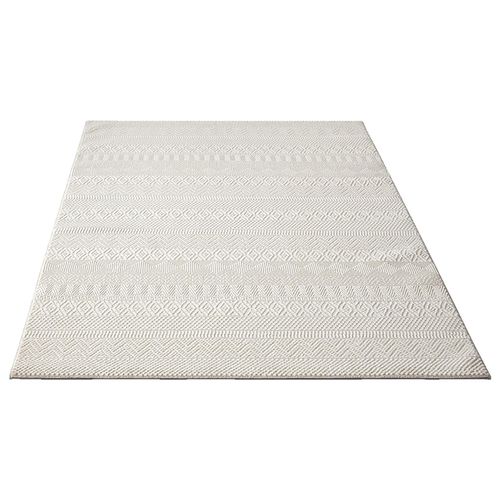 Tapis Lima Design Moderne Style Uni Durable, Crème, 120x170 Cm