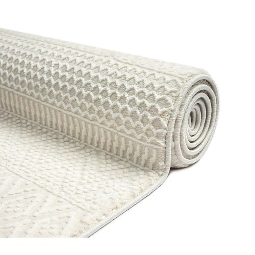 Tapis Lima Design Moderne Style Uni Durable, Crème, 200x290 Cm