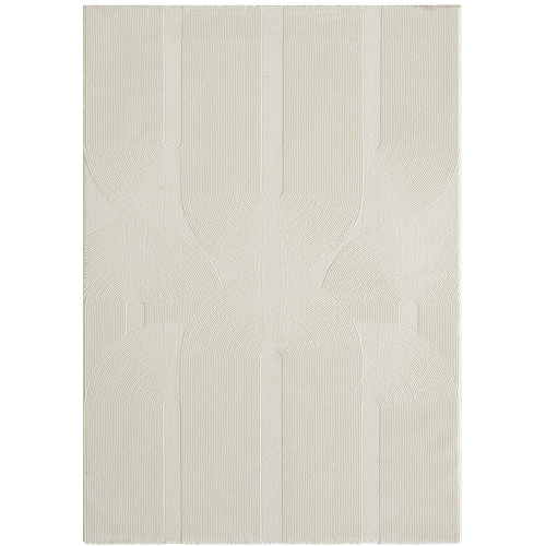Tapis Lima Design Salon Moderne Art Curve, Crème, 80x300 Cm