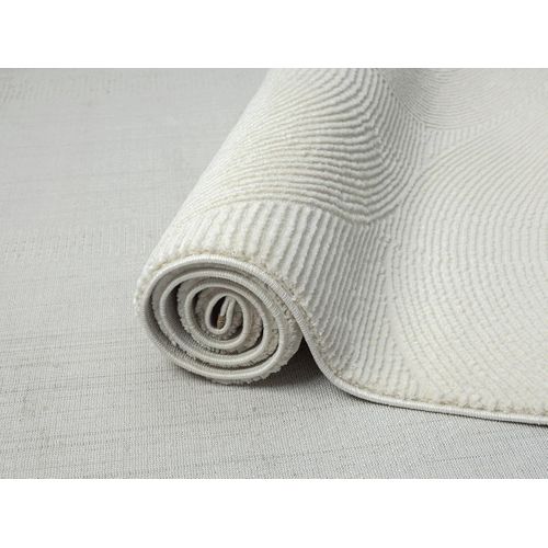 Tapis Lima Design Salon Moderne Art Curve, Crème, 160x230 Cm