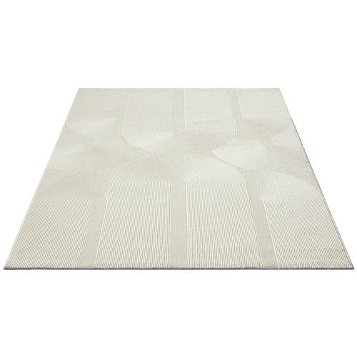 Tapis Lima Design Salon Moderne Art Curve, Crème, 160x230 Cm