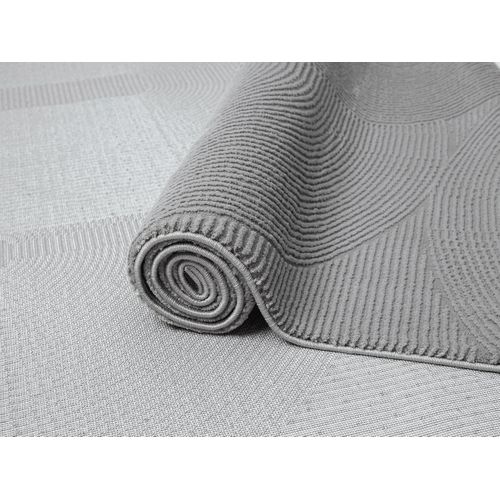 Tapis Lima Design Salon Moderne Art Curve, Gris, 160x230 Cm