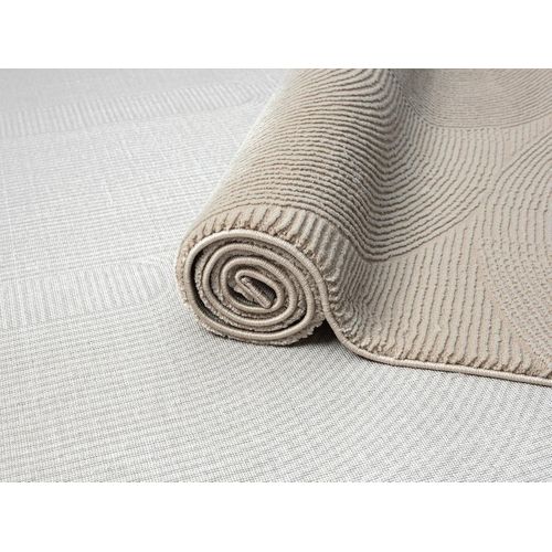 Tapis Lima Design Salon Moderne Art Curve, Beige, 160x230 Cm