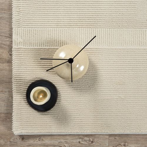 Tapis Lima Design Salon Moderne Art Curve, Beige Clair, 160x230 Cm