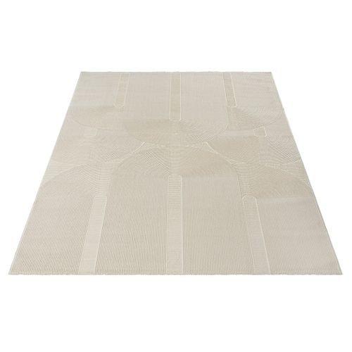 Tapis Lima Design Salon Moderne Art Curve, Beige Clair, 200x290 Cm