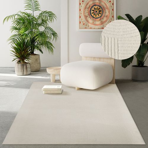 Tapis Rio Salon Antidérapant Arc, Crème, 140x200 Cm