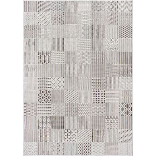 Tapis Lagos Extérieur Géométrique, Crème, 160x230 Cm