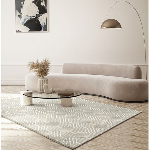 Tapis Mila Brillant, Élégant Conception, Crème, 120x170 Cm