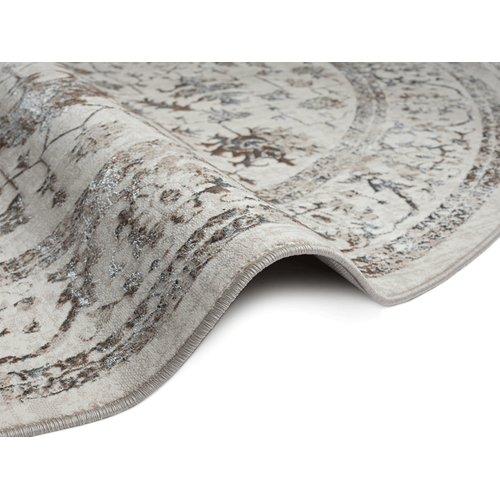 Tapis Mila Brillant, Classique Ancien, Crème, 200 Cm Ronde