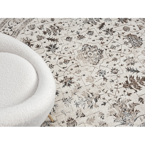 Tapis Mila Brillant, Classique Ancien, Crème, 200 Cm Ronde