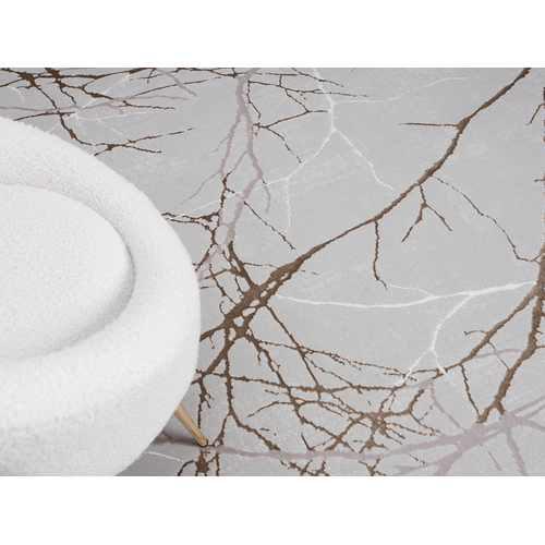 Tapis Mila Brillant, Nature, Gris, 200 Cm Ronde