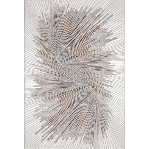 Tapis Mila Brillant, Abstrait Design, Gris, 80x300 Cm