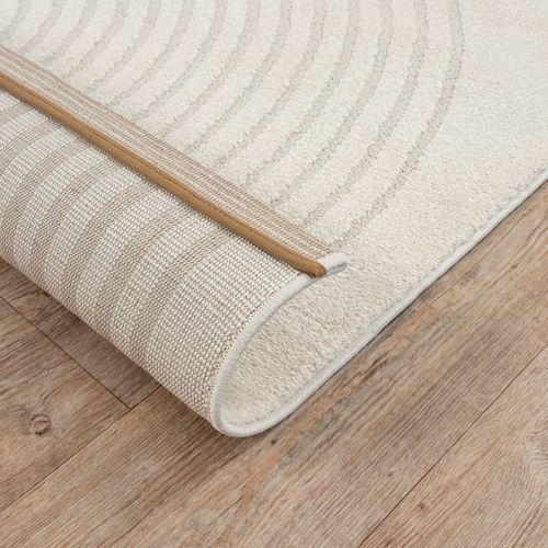 Tapis Elisa Design Géométrique, Crème, 80x150 Cm