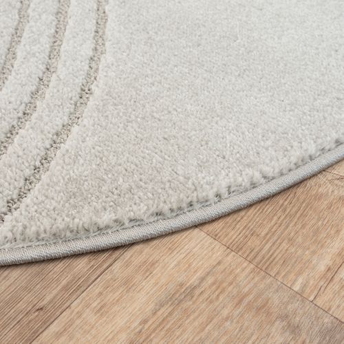 Tapis Elisa Design Géométrique, Gris, 120 Cm Ronde