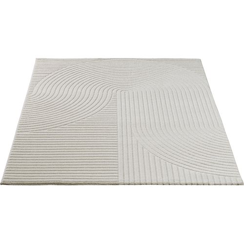 Tapis Everest Moderne Effet Haut-bas 3d - Crème - 160x230 Cm
