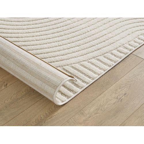 Tapis Everest Moderne Effet Haut-bas 3d - Crème - 160x230 Cm