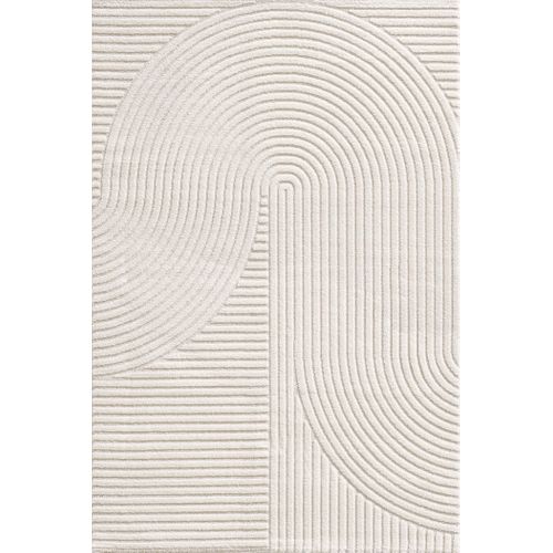 Tapis Everest Moderne Effet Haut-bas 3d - Crème - 200x290 Cm