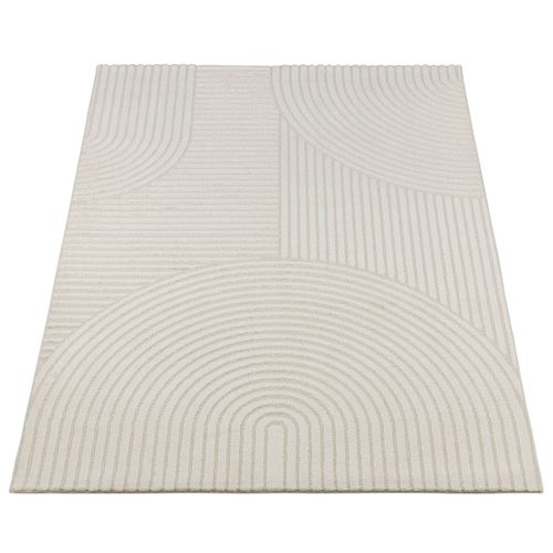 Tapis Everest Moderne Effet Haut-bas 3d - Crème - 160x230 Cm