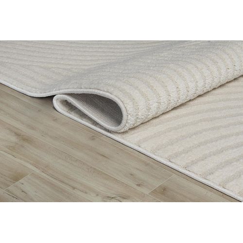 Tapis Everest Moderne Effet Haut-bas 3d - Crème - 240x340 Cm