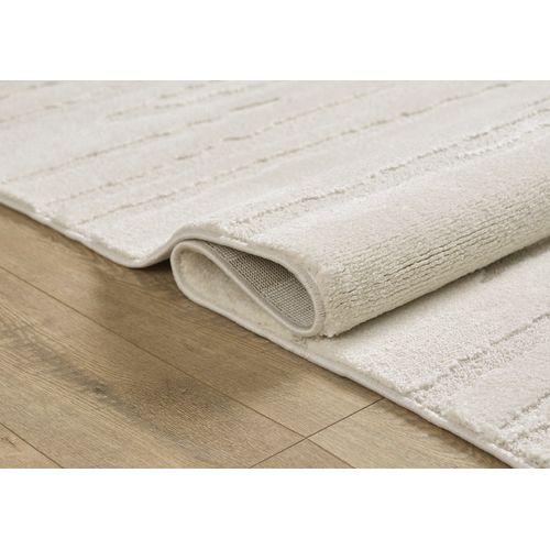 Tapis Everest Moderne Effet Haut-bas 3d - Crème - 120x170 Cm