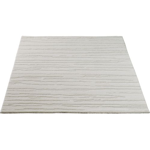 Tapis Everest Moderne Effet Haut-bas 3d - Crème - 80x300 Cm