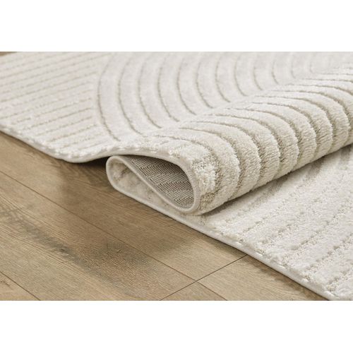 Tapis Everest Moderne Effet Haut-bas 3d - Crème - 240x340 Cm