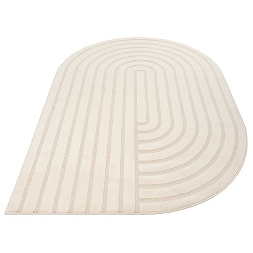 Tapis Everest Moderne Effet Haut-bas 3d - Crème - 160x230 Cm