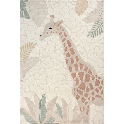 Tapis Jungle Kids Chambre Enfant 3d Résistant - Crème - 160x230 Cm