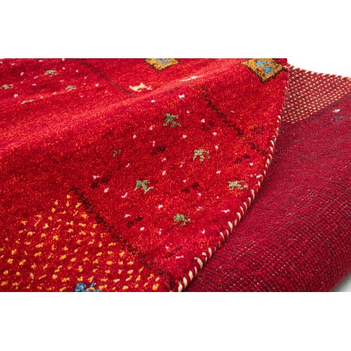 Tapis Gabbeh Denver 150x150 Cm - Rouge