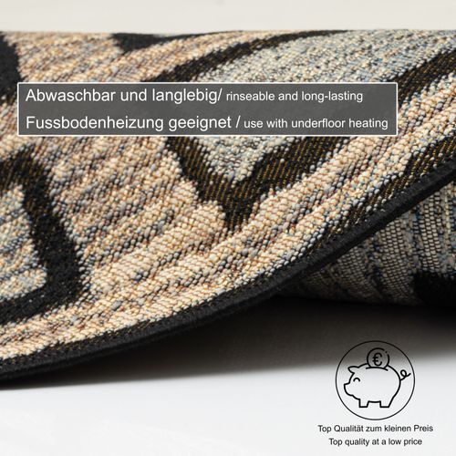 Tapis Pour Intérieur Et Extérieur Aurora Diam 80 Cm - Beige