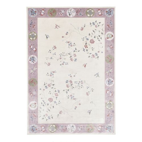 Tapis Tissé En Viscose Cherina 200x290 Cm - Rose