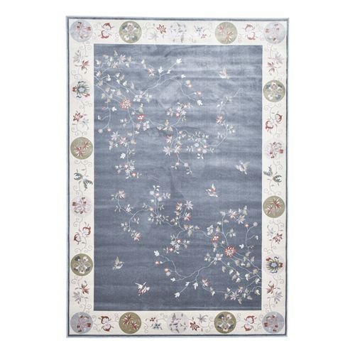 Tapis Tissé En Viscose Cherina 50x80 Cm - Gris