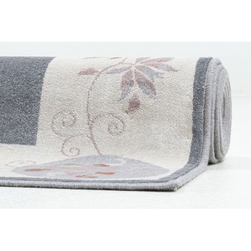 Tapis Tissé En Viscose Cherina 50x80 Cm - Gris