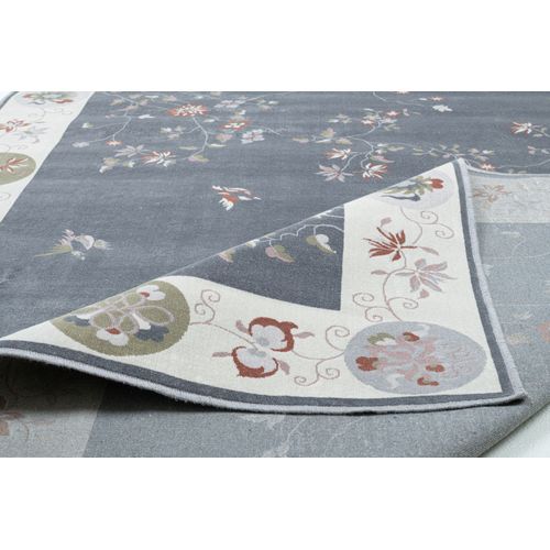 Tapis Tissé En Viscose Cherina 80x150 Cm - Gris