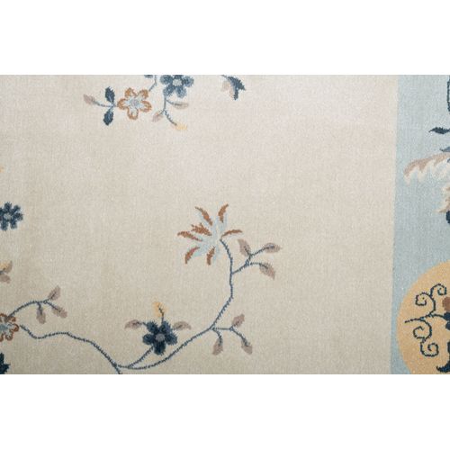 Tapis Tissé En Viscose Cherina 50x80 Cm - Bleu Clair