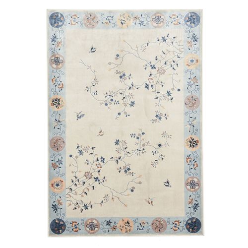 Tapis Tissé En Viscose Cherina 50x80 Cm - Bleu Clair