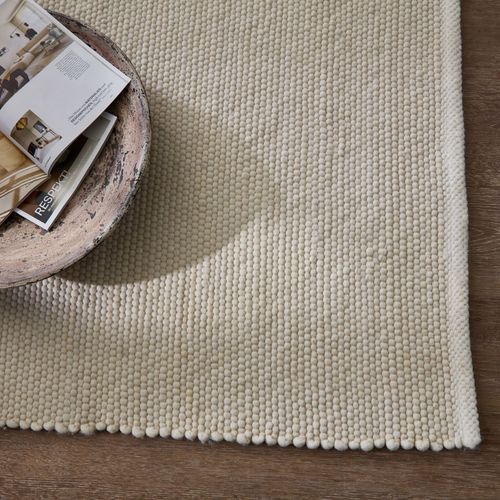 Tapis Réversible En Laine Alpen 140x200 Cm - Beige