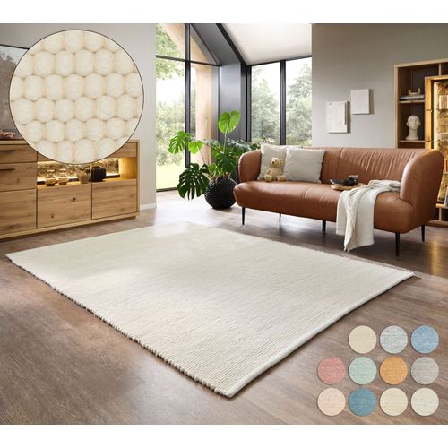 Tapis Réversible En Laine Alpen 140x200 Cm - Beige