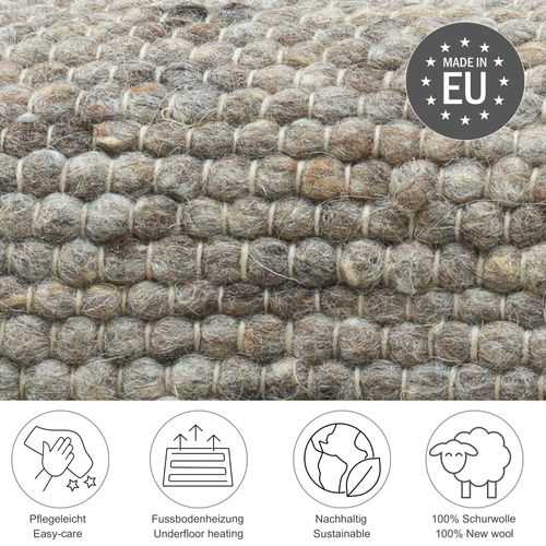 Tapis Réversible En Laine Alpen 70x140 Cm - Marron