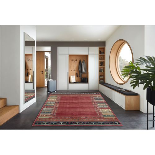 Tapis Tissé En Viscose Cherina 160x230 Cm - Rouge