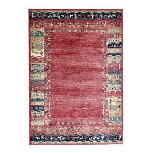 Tapis Tissé En Viscose Cherina 200x290 Cm - Rouge