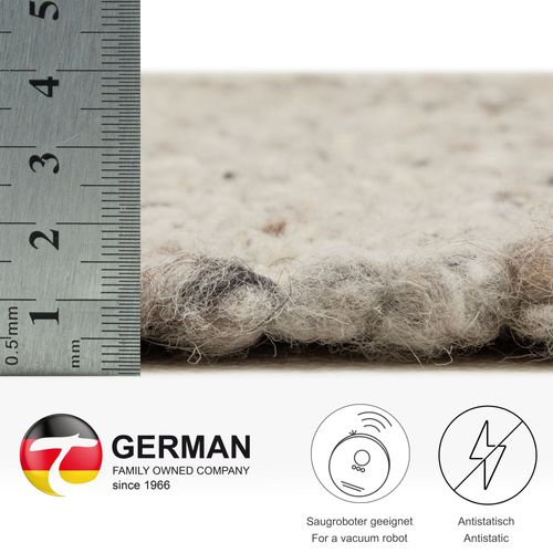 Tapis En Laine Réversible Alm-glück 140x200 Cm - Gris