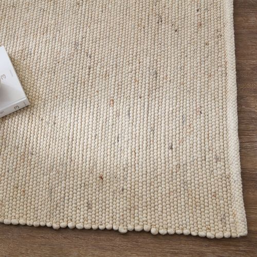 Tapis Réversible En Laine Alpen 140x200 Cm - Crème